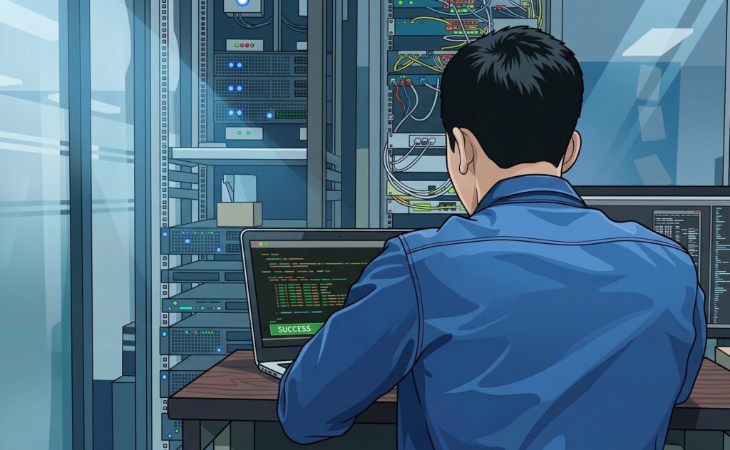 仕事をする男性